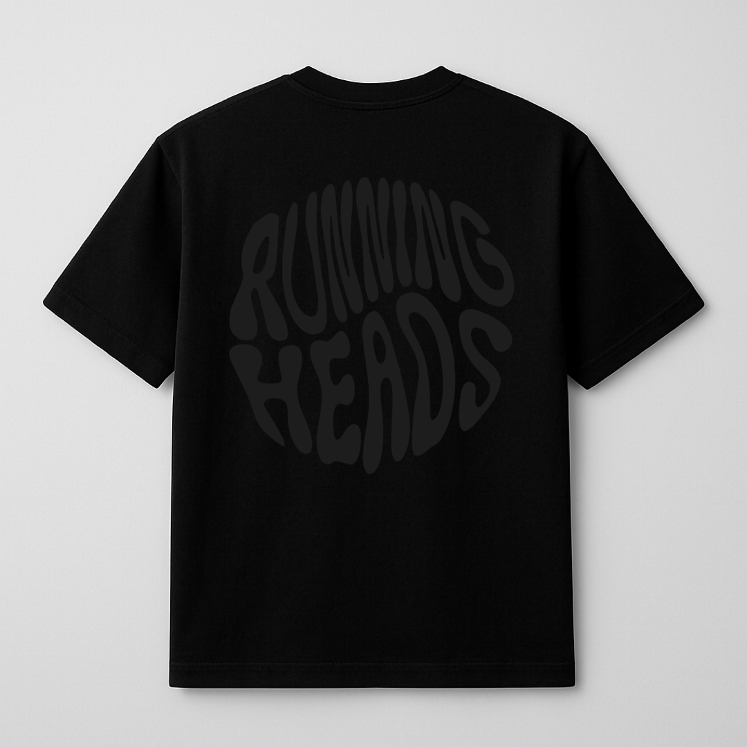 RUNNING HEADS OVERSIZED LOGO TEE