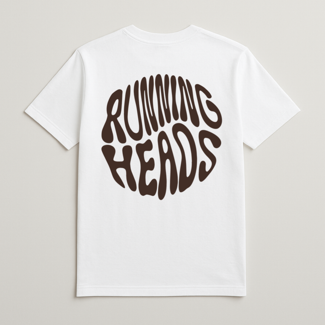RUNNING HEADS OVERSIZED LOGO TEE