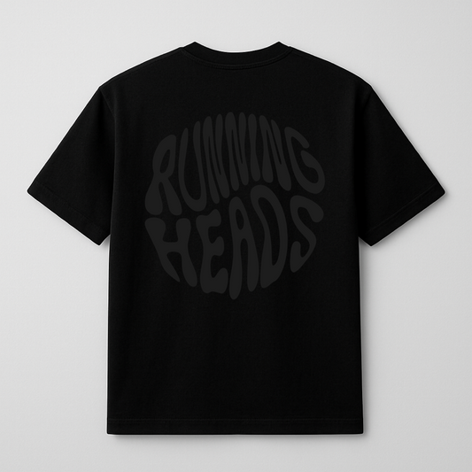 RUNNING HEADS OVERSIZED LOGO TEE